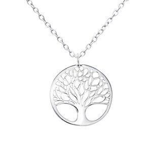 Tree Of Life Sterling 925‎ Silver Necklace 18 Inch Chain Gift Boho Natural Earth